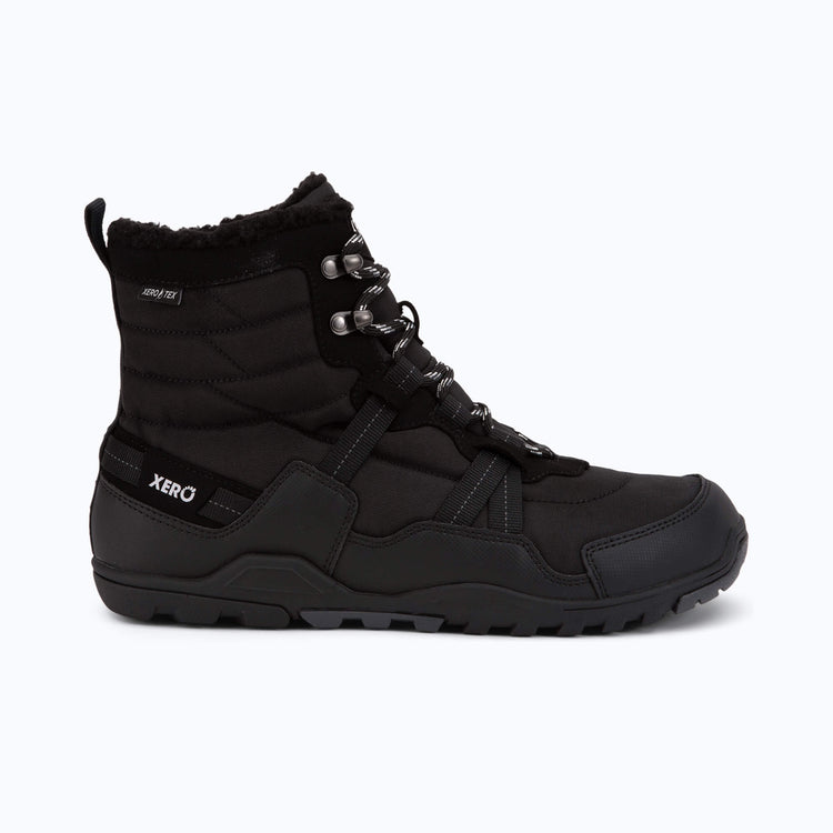 Xero Shoes Alpine Men Boot in black with toe facing front