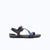 Xero Shoes Z-Trail Big Kids Sandal in Blue and Dark Gray with Toe Facing Right
